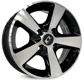 4 RODAS KRMAI MODELO KR K27 / ARO 15X6 / (4X108) ET40 cor:Preta Diamantada 1