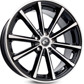 4 RODAS KR K63 MODELO ECLIPSE / ARO 17X7 / (5X100) ET32 cor:Preta Diamantada 1