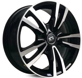 4 RODAS KRMAI MODELO KR K64 / ARO 14X6 / (4X100) ET30 cor:Preta Diamantada 1