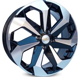 4 RODAS KR K71  CELTA, CORSA, ONIX / ARO 14X6 / (4X100) ET36 cor:preta Diamantada 1