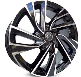 4 RODAS KR K72 MODELO ESPORTIVO / ARO 15X6 / (4X100) ET38 cor:preta Diamantada 1