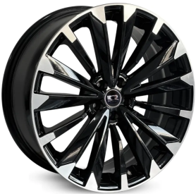 4 RODAS KR S49 MODELO VOLKSWAGEN / ARO 20X8 / (5x100) ET40 cor:Preta Borda Diamantada 1