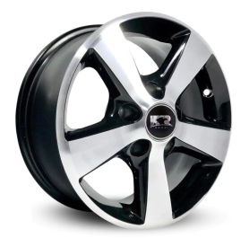 4 RODAS KRMAI KR L01 KOMBI / ARO 14X6 / (5X112) ET27 cor:Preta Diamantada 1