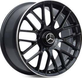 4 RODAS MERCEDES C63 S / ARO 20 / 2 TALAS / (5X112) ET45/50 cor:Preta Diamantada 1