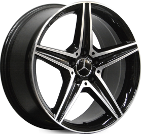 4 RODAS RAW MERCEDES BENZ C250 AMG / ARO 19X8 / (5X112) ET45 cor:Preta Diamantada 1