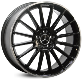 4 RODAS RAW MERCEDES BENZ A45 AMG / ARO 18X8 / (5X112) ET45 cor:Preta Diamantada 1