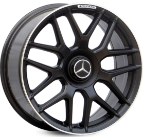 4 RODAS RAW MERCEDES-AMG S63 / ARO 18X8 / (5X112) ET45 cor:Preta Diamantada Fosca 1