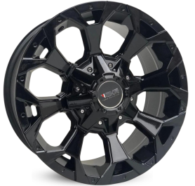 4 RODAS KR M12 MODELO TROLLER 4X4 OFF-ROAD / ARO 17X8, (6X139) ET20 cor:Black Piano 1