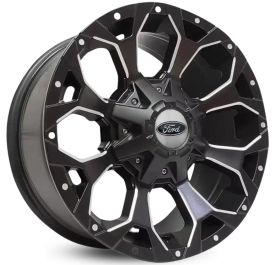 4 RODAS KR M12 MODELO RANGER 4X4 OFF-ROAD / ARO 17X8 / (6X139) ET20 cor:Preta Diamantada Fosca 1