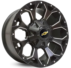 4 RODAS KR M12 MODELO S-10 4X4 OFF-ROAD / ARO 17X8 / (6X139) ET20 cor:Preta Diamantada Fosca 1