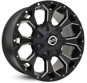 4 RODAS KR M12 FRONTIER 4X4 OFF-ROAD / ARO 17X8 / (6X114) cor:Preta Diamantada Fosca 1