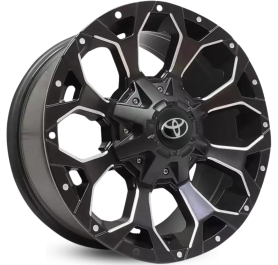 4 RODAS KR M12 MODELO HILUX 4X4 OFF-ROAD / ARO 17X8 / (6X139) ET20 cor:Preta Diamantada Fosca 1