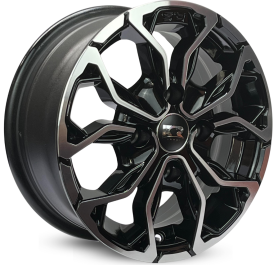 4 RODAS KR M16 MODELO VOLKSWAGEN / ARO 13X5,5 / (4X100) ET36 cor:Preta Diamantada 1