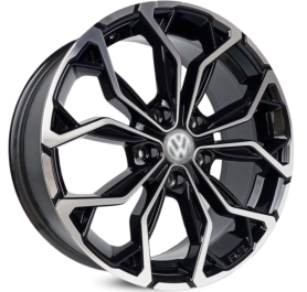 4 RODAS KR M16 MODELO POLO, NIVUS / ARO 16X6 / (5X100) ET42 cor:Preta Diamantada 1