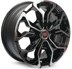 4 RODAS KR M16 MODELO FIAT / ARO 13X5,5 / (4X98) ET36 cor:Preta Diamantada 1