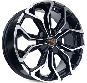 4 RODAS KR M16 MODELO FIAT / ARO 13X5,5 / (4X98) ET36 cor:Preta Diamantada 1