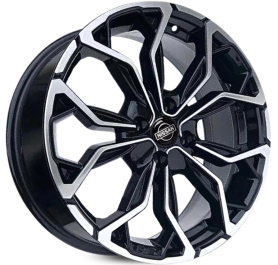 4 RODAS KR M16 MODELO NISSAN SENTRA, TIIDA / ARO 17X7 / (4X114) ET42 cor:Preta Diamantada 1