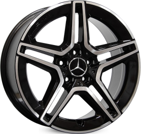 4 RODAS MERCEDES C 300 / ARO 20 / 2 TALAS / (5X112) ET35/38 cor:Preta Diamantada 1