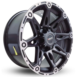 4 RODAS KR M22 MODELO BALLISTIC JESTER / ARO 18X8,5 / (5X120) ET 15 cor:Preta Diamantada Fosca 2