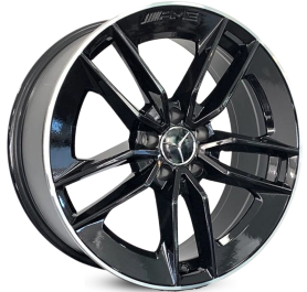 4 RODAS RAW MODELO MERCEDES-AMG CLS 53 / ARO 19X8 / (5X112) ET30 cor:Black Piano Diamantada 1