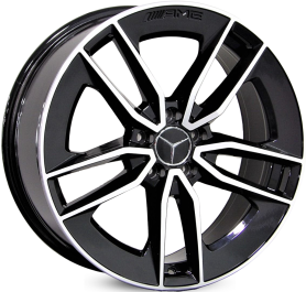 4 RODAS RAW MODELO MERCEDES-AMG CLS 53 / ARO 19X8 / (5X112) ET30 cor:Preta Diamantada 1