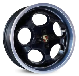 4 RODAS KR M6 MODELO PORSCHE LE MANS / ARO 15X7 / (4X100) ET32 cor:Black Piano 1