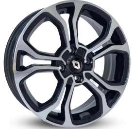 4 RODAS KR M7 MODELO SANDERO RS / ARO 15X6 / (4X100) ET38 cor:Preta Diamantada 1