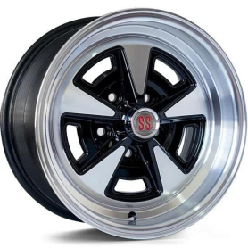 4 RODAS KR M8 MODELO OPALA SS / ARO 14X6 / (5X114) ET20 cor:Preta Diamantada 1