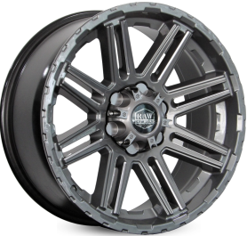 4 RODAS RAW MODELO OFF-ROAD OR-04 FRONTIER / ARO 20X9 / (6x114) ET20 cor:Grafite 1