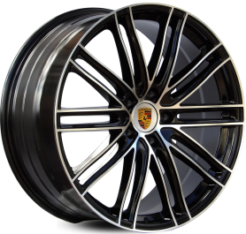 4 RODAS PORSCHE CAYENNE TURBO S / ARO 20X9,5 / (5X130) ET48 cor:Preta Diamantada 1