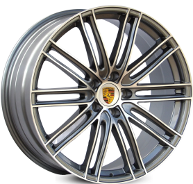 4 RODAS PORSCHE CAYENNE TURBO S / ARO 20X9,5 / (5X130) ET48 cor:Grafite Diamantada 1