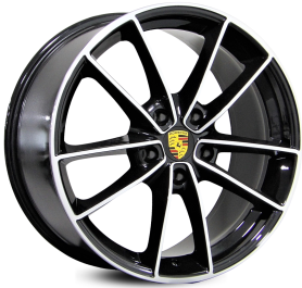 4 RODAS 911 CARRERA 4S / ARO 20 / 2 TALAS / (5X130) ET48/68 cor:Preta Diamantada 1