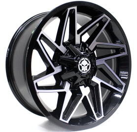 4 RODAS PRZ5 OFF-ROAD AMAROK / ARO 20X9 / (5X120) ET -12 cor:Preta Diamantada 1