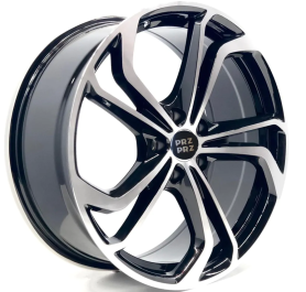 4 RODAS PRZ MODELO GOLF GTI TCR / ARO 19X8 (5X112) ET45 cor:Preta Diamantada 1