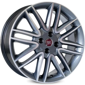 4 RODAS KR R14 FIAT PUNTO SPORTING / ARO 17X7 / (4X98) ET42 cor:Grafite Diamantada 1