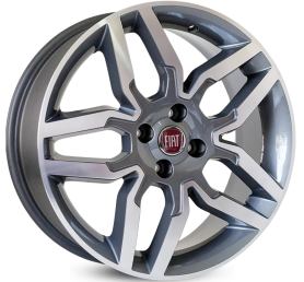 4 RODAS KR R23 MODELO FIAT IDEA / ARO 15X6 / (4X98) ET35 cor:Grafite Diamantada 1