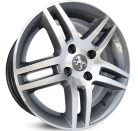 4 RODAS KR R41 MODELO PEUGEOT 308 / ARO 17X7 / (4X108) ET25 cor:Grafite Diamantada 1