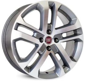 4 RODAS KR R73 MODELO FIAT TORO / ARO 15X6 / (4X98) ET35 cor:Grafite Diamantada 1