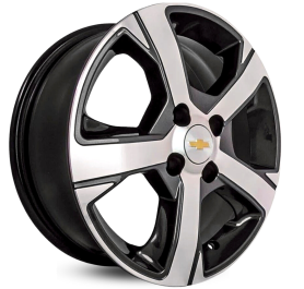 4 RODAS KR R82 MODELO PRISMA LTZ / ARO 14X6 / (4X100) ET39 cor:Grafite Diamantada Escura 1