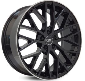 4 RODAS ZEUS MODELO AUDI R8 V10 PLUS / ARO 20X8,5 / (5X112) ET45 cor:Preta Diamantada 1