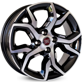 4 RODAS KR R92 MODELO FIAT ARGO HGT / ARO 14X6 / (4X98) ET35 cor:Preta Diamantada 1