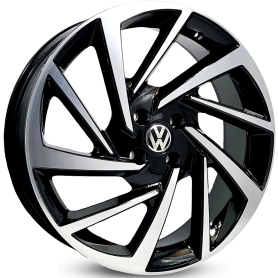 4 RODAS KR R93 POLO, VIRTUS TSI / ARO 14X6 / (4X100) ET30 cor:Preta Diamantada 1