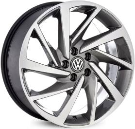 4 RODAS KR R93 POLO, VIRTUS TSI / ARO 17X7 / (5X100) ET47 cor:Grafite Diamantada 1