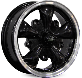 4 RODAS RAW CLASSICS FUSCA 5 SPOKE / ARO 15X5,5 / (5X205) ET20 cor:Preta Diamantada 1