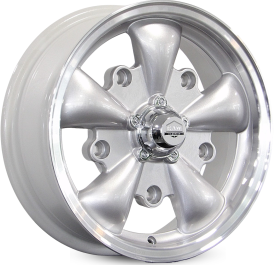 4 RODAS RAW CLASSICS FUSCA 5 SPOKE / ARO 15X5,5 / (5X205) ET20 cor:Prata Diamantada 1