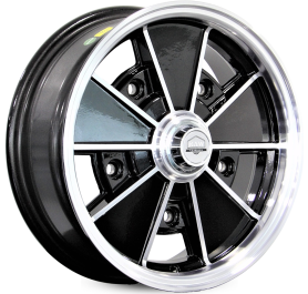 4 RODAS RAW CLASSICS BRM KOMBI / ARO 15X5,5 / (5X112) ET20 cor:Preta Diamantada 1