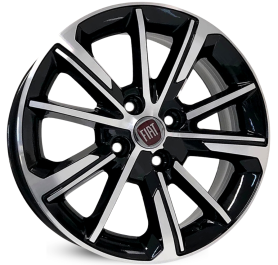 4 RODAS KR S03 FIAT CRONOS HGT / ARO 15X6 / (4X98) ET36 cor:Preta Diamantada 1