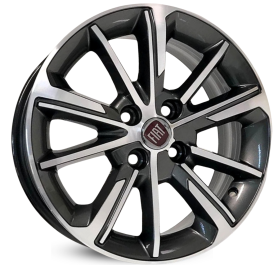 4 RODAS KR S03 FIAT CRONOS HGT / ARO 17X6 / (4X98) ET38 cor:Grafite Diamantada 1