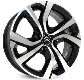 4 RODAS KR S14 CITROEN C4 CACTUS / ARO 16X6 / (4X108) ET15 cor:Preta Diamantada 1