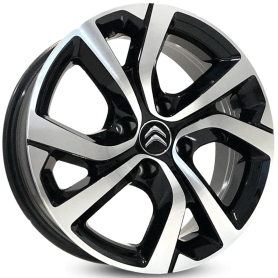 4 RODAS KR S14 MODELO CITROEN C4 CACTUS / ARO 17X6 / (4X108) ET15 cor:Preta Diamantada 1